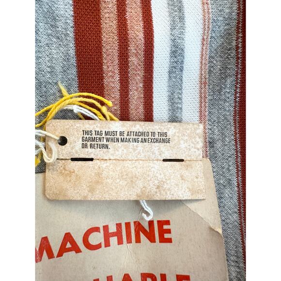 70s Burnt Orange Stripe Tunic Set - Picture 14 of 16